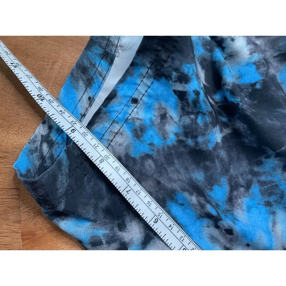 ZeroXposur Blue Dive Tie Dye Swim Trunks Men's Medium 7